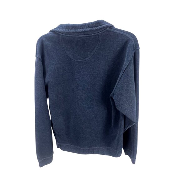 Izod 1/4 Zip Pullover Sweater Navy Blue Size S Embroidered Logo Cotton Blend - Picture 6 of 6